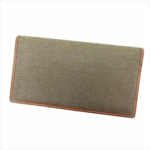 Gucci Long Wallet PVC leather Grey Mens Authentic Used C3259 - Picture 1 of 8